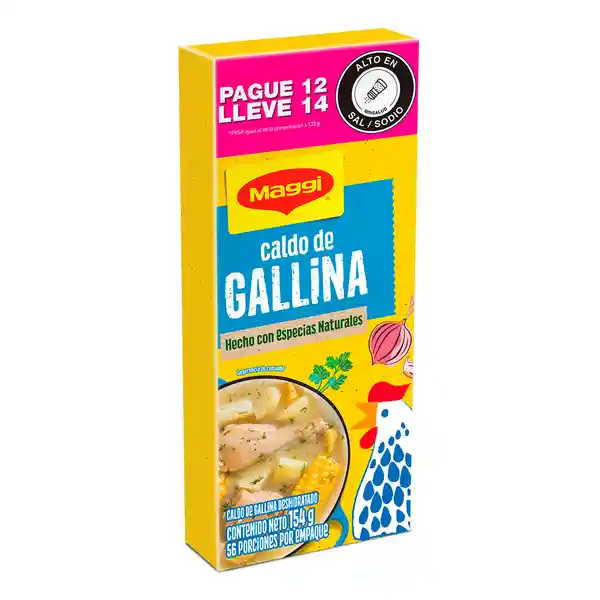 Maggi Caldo de Gallina en Cubos con Especias Naturales