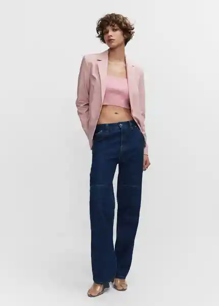 Top Rose Rosa Pastel Talla XL Mujer Mango