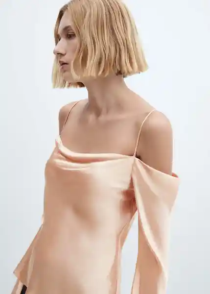 Blusa Mafalda Crudo Talla S Mujer Mango