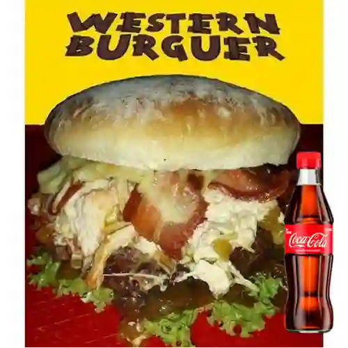 Combo Hamburguesa Mixta Western +Cocacola Orig 300ML