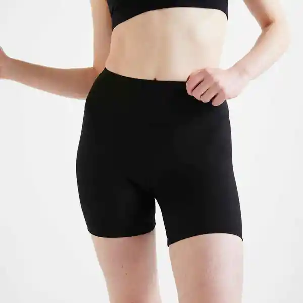 Domyos Lycra Corta Fitness Cardio Ceñido Mujer Negro Talla XL