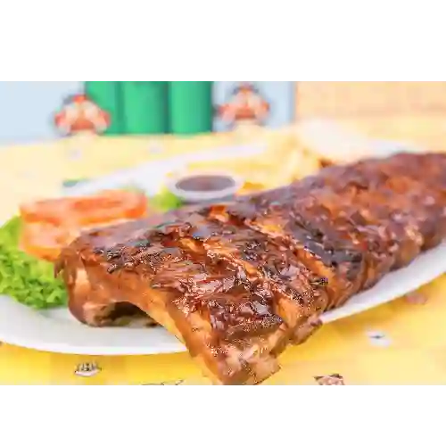1/2 Costilla a la BBQ