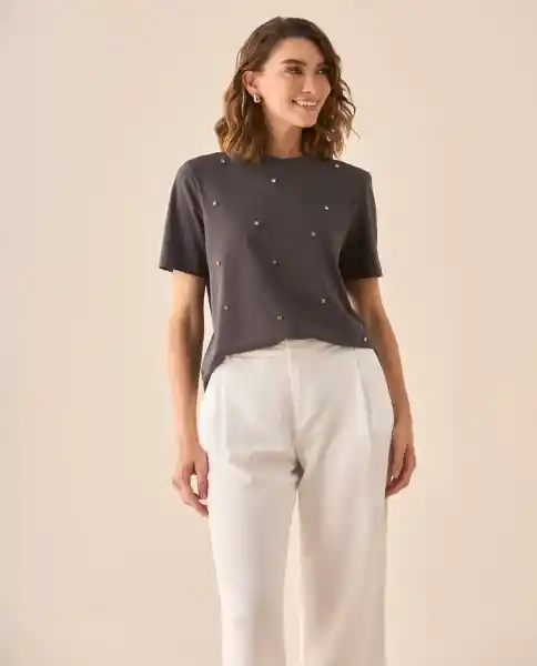 Camiseta Gris Galaxia Ultraoscuro Talla M 403G008 Esprit