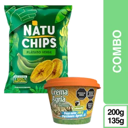 Combo Natuchips Verde 135 g + Crema Agia Colanta 200