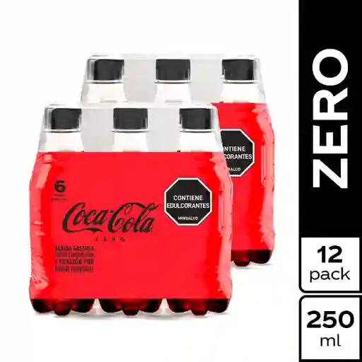 2 x Coca-Cola Gaseosa Zero 250 mL x 12 Und
