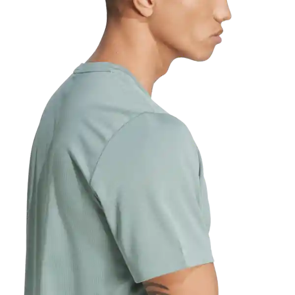 Adidas Camiseta Manga Corta Run it Bl Tee M Hombre Verde Talla L