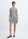 Vestido Sara-H Gris Claro Vigoré Talla XS Mujer Mango