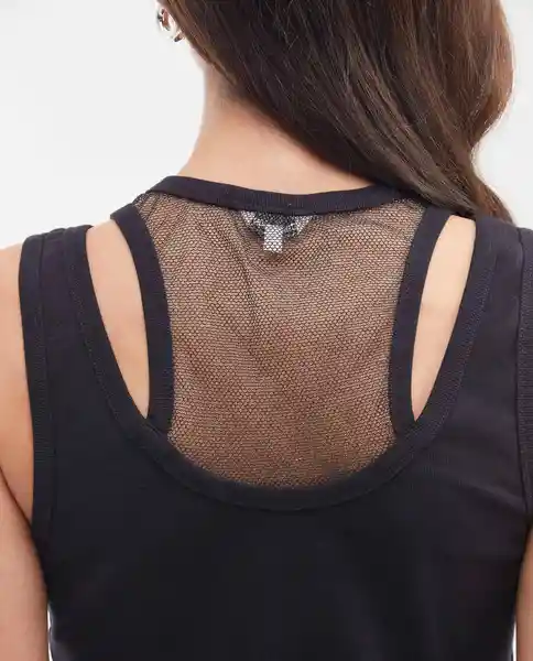 Esqueleto Mesh Doble Tanktop Negro Noche Talla M Chevignon