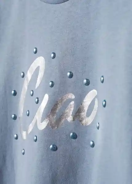 Camiseta French Celeste Talla 10 Niñas Mango