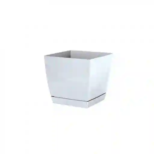 Prosperplast Matera Coubi Cuadrada Blanca 10 cm
