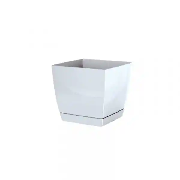Prosperplast Matera Coubi Cuadrada Blanca 10 cm