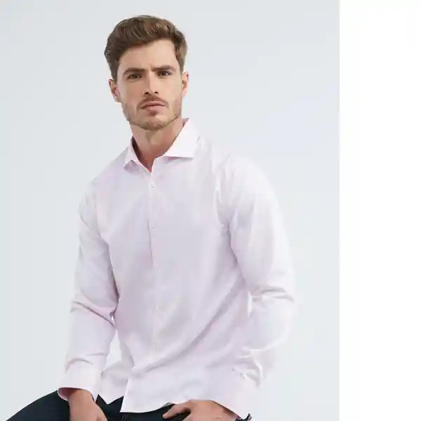 Camisa Manga Larga Premium Twill Rosa Talla S Chevignon