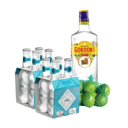 Combo Ginebra Gordons Limón Tahití Turbo + Mil 976 Agua Tónica