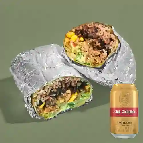 Combo Burrito Pollo S/Picante + Club Col. Dorada Lta 330ml