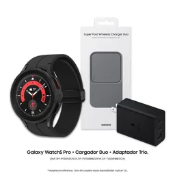Samsung Kit Watch 5 Pro Negro 45 mm + Bundle F-SM-R920NZKA