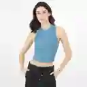 Camiseta Cuello Redondo Manga Sisa Azul Talla L 702874