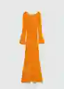 Vestido Sea Naranja Talla M Mujer Mango