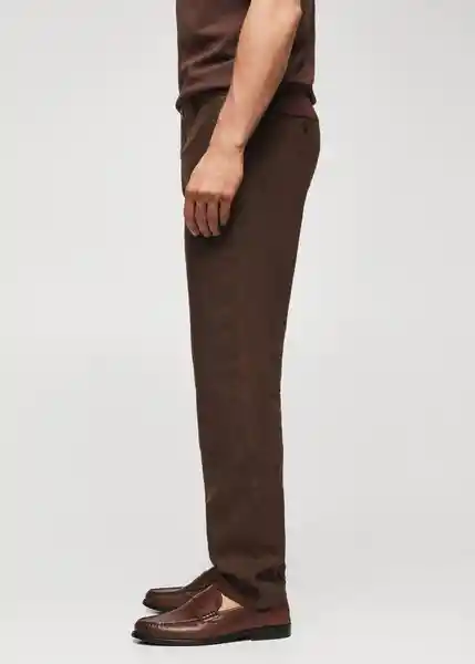 Pantalón Oyster Chocolate Talla 40 Hombre Mango