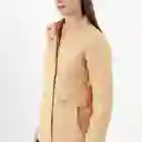 Chaqueta Cuello Alto Manga Larga Café Talla L 725583