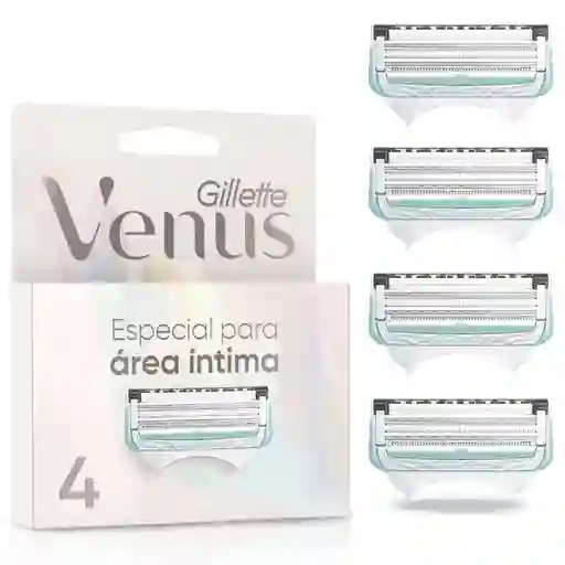 Repuesto Cuchilla Afeitar Mujer Gillette Venus Área Íntima 4 Und