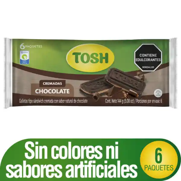 Tosh Galleta Tipo Sándwich Cremada Sabor Chocolate