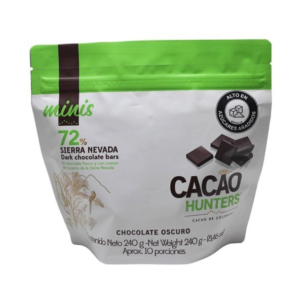 Hunters Chocolate Cacao Oscuro Mini Sierra Nevada 72% 240 g