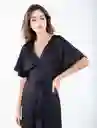 Enterizo Con Manga Corta Con Boleros Negro Talla S Mujer Naf Naf