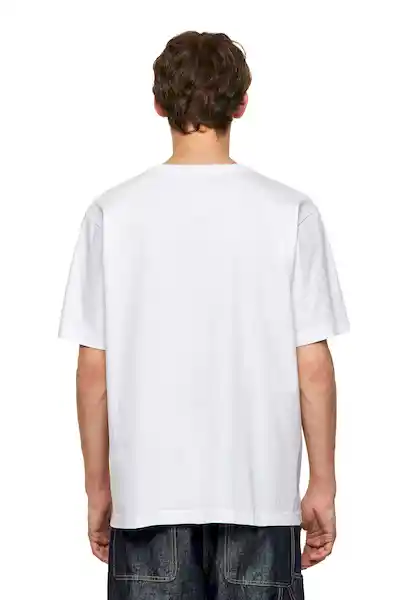 Diesel Camiseta Para Hombre T-Tubolar-B2 Blanco Talla M