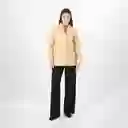 Chaqueta Cuello Alto Manga Larga Café Talla L 725583