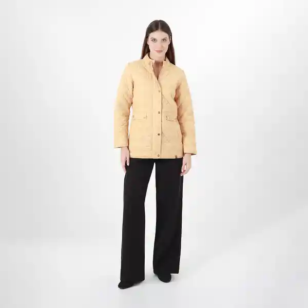 Chaqueta Cuello Alto Manga Larga Café Talla L 725583