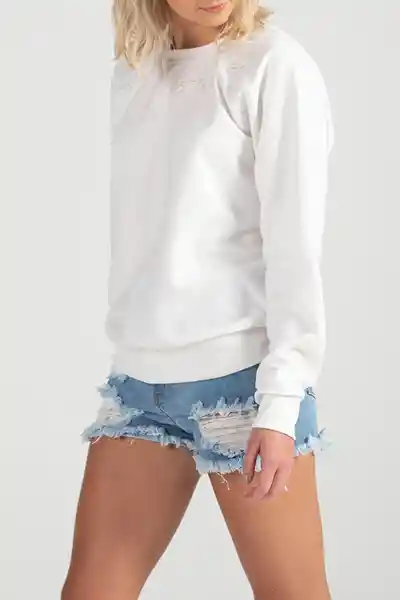 ONeill Buzo Suéter Beachside Femenino Blanco Talla XS