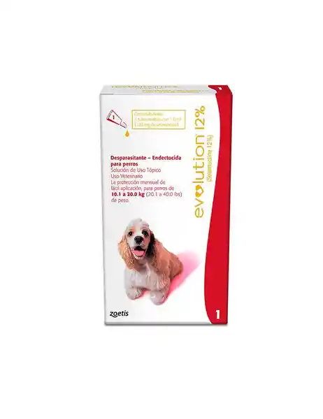 Revolution Desparasitante Para Perro Rojo de  12% x 1.0 mL