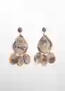 Pendientes Rosario Marrón Talla 99 Mujer Mango