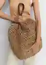 Bolso G Tarida Camel Talla 99 Mujer Mango