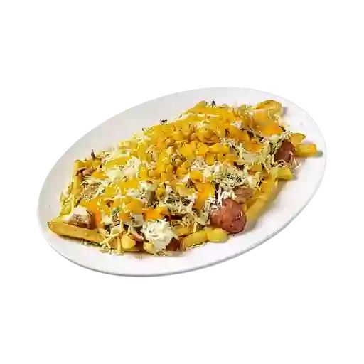 Salchipapas Pollo-Suiza
