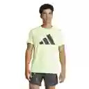 Adidas Camiseta Run It Tee Hombre Verde Talla L IN0078