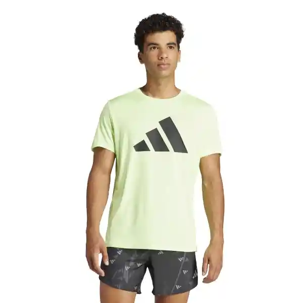 Adidas Camiseta Run It Tee Hombre Verde Talla L IN0078