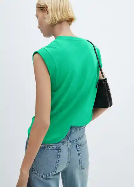 Camiseta Viri Verde Talla L Mujer Mango