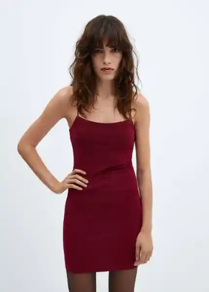 Vestido Xlima Fucsia Talla XL Mujer Mango