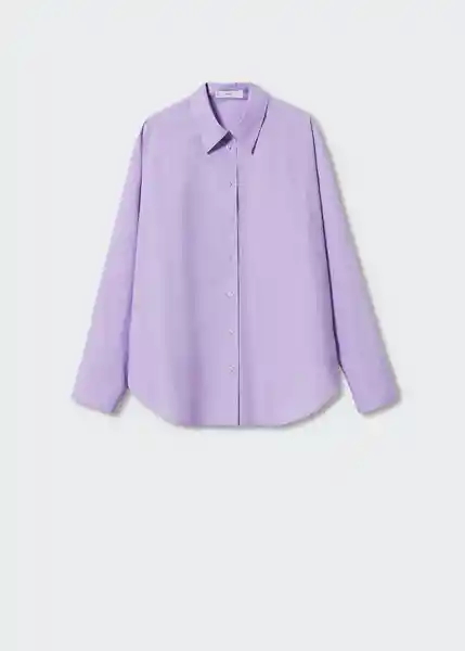 Camisa Regu Malva Talla L Mujer Mango