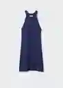 Vestido Cabo Azul Talla 20 Mango Teen Girl Mango