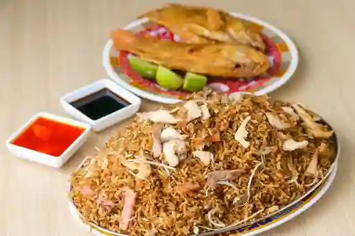 Arroz chino, 4 tilapias