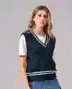 Chaleco Tejido Mujer Azul Colonial Ultraoscuro T XL 34077 Rifle