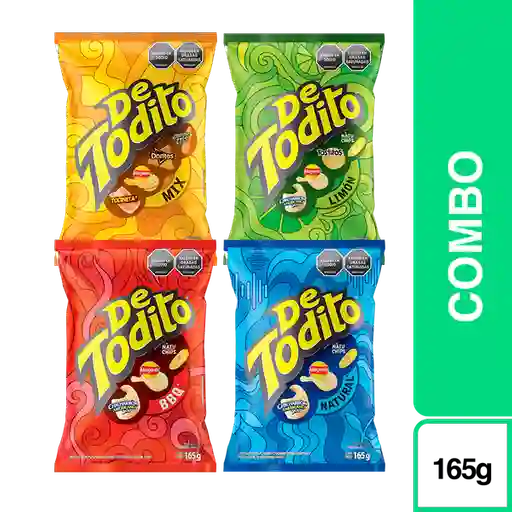 Combo 4Pack de Todito Sabor Limon Mix Bbq y Natural