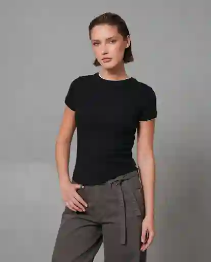 Camiseta Mujer Negro Talla S 209G014_NEG194007 Rifle