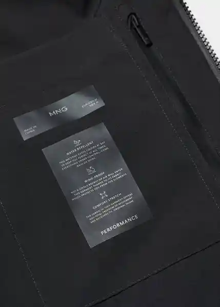 Abrigo Anorak Coli Negro Talla XL Hombre Mango