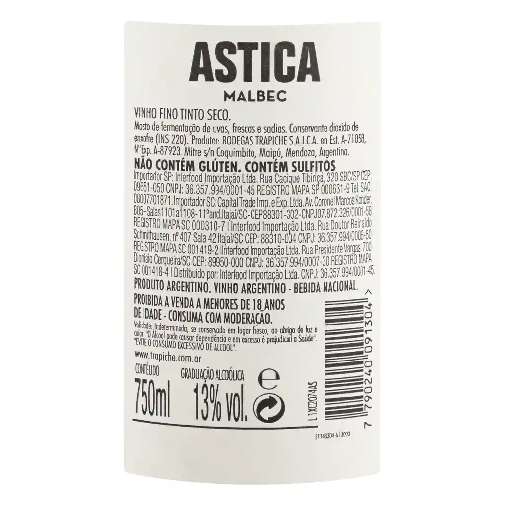 Astica Vino Tinto Malbec