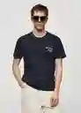 Camiseta Vasen Navy Talla XL Hombre Mango