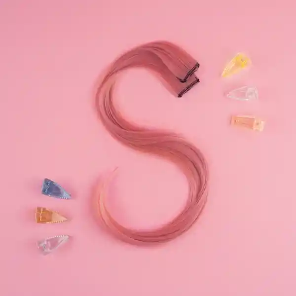 Set Extensiones de Cabello Rosado Miniso