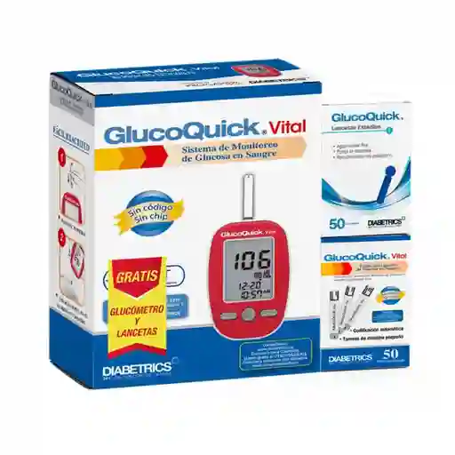 Glucometro Vital Tira Vital 50 Gts + 50 Lancetas